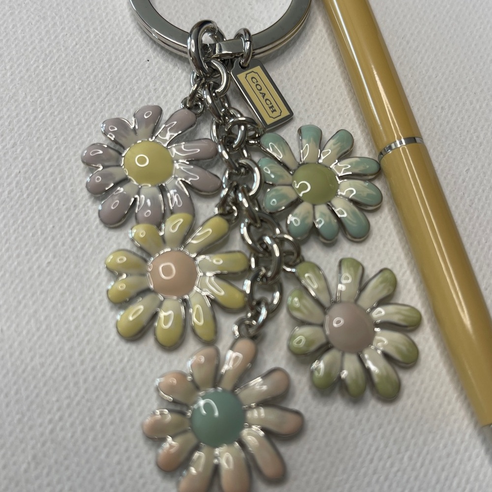 Coach Daisy Keychain and Coach Pen Set in Pastel Hues - Picture 2 of 5